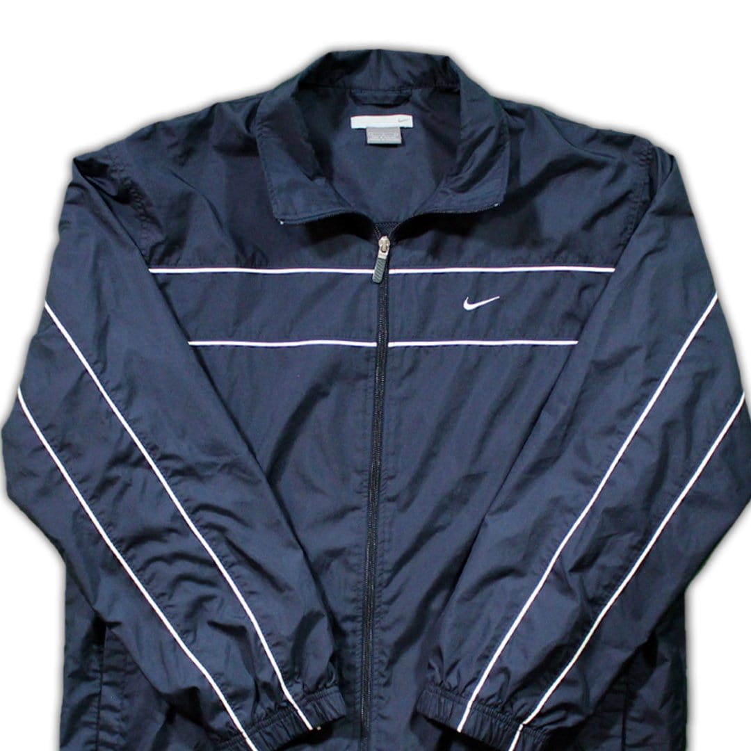 Vintage 00's Blue + White Nike Windbreaker | Rebalance Vintage.