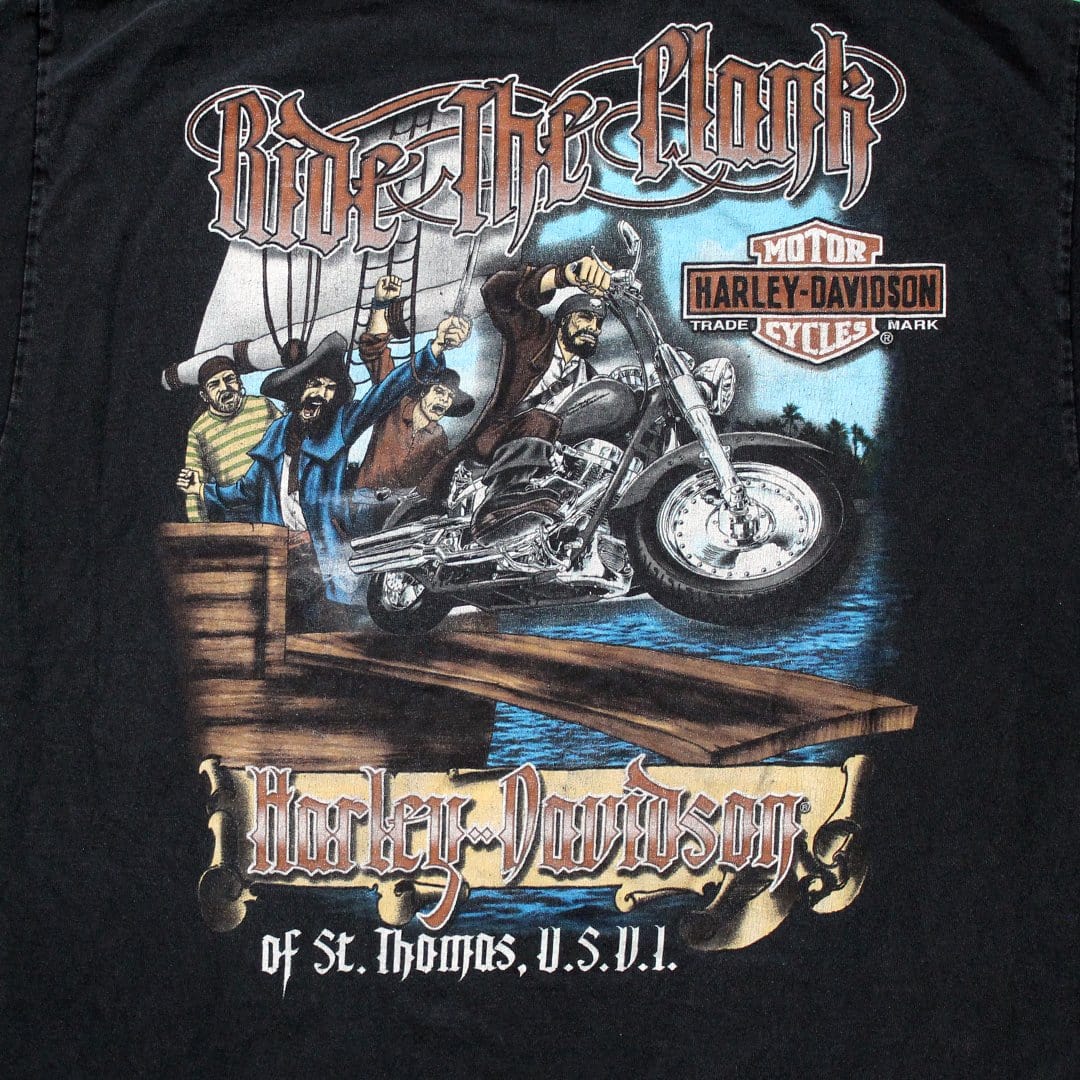 Vintage Harley Davidson St. Thomas 'Ride the Plank' Tee | Rebalance Vintage.