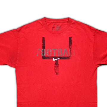 Red Nike Football Tee (XL) | Rebalance Vintage.