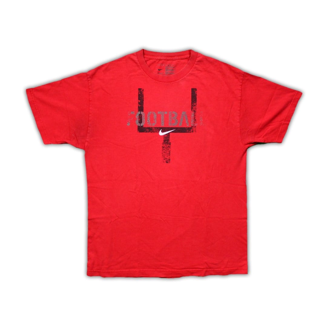 Red Nike Football Tee (XL) | Rebalance Vintage.