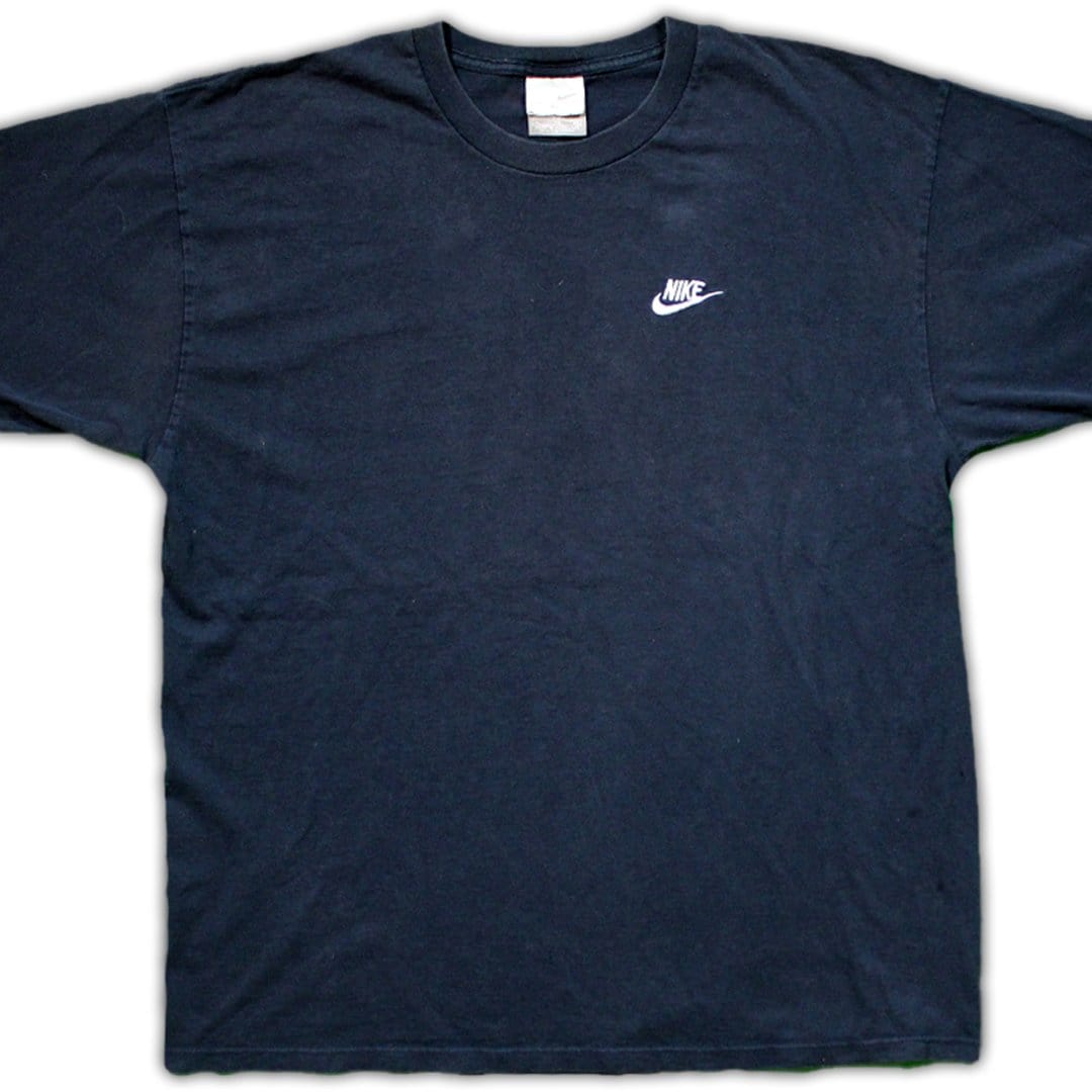 Vintage 00's Navy-Blue Nike Spell out Essential Tee | Rebalance Vintage.