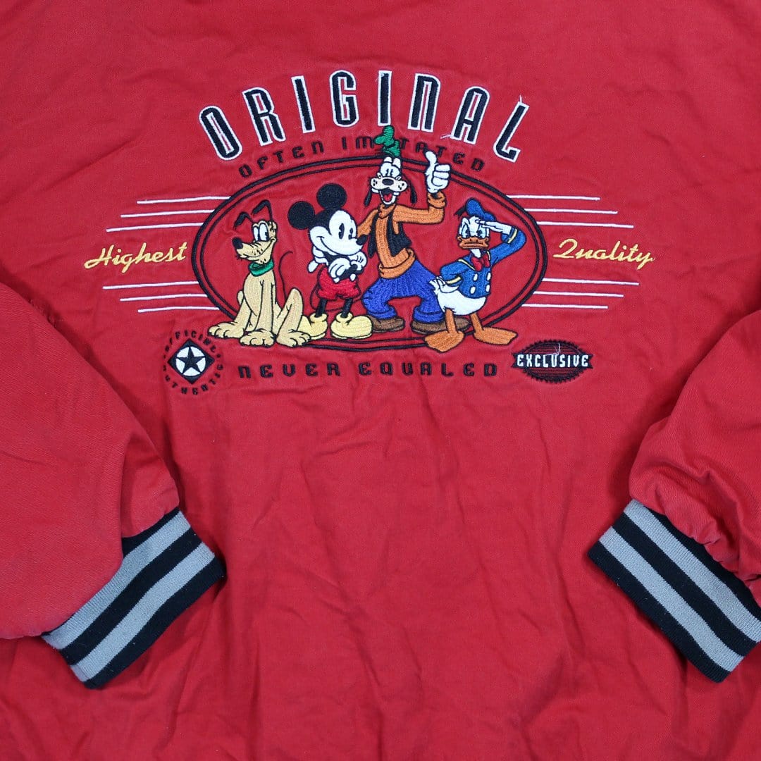 Vintage Red Mickey Mouse Varsity Jacket (XL) | Rebalance Vintage.