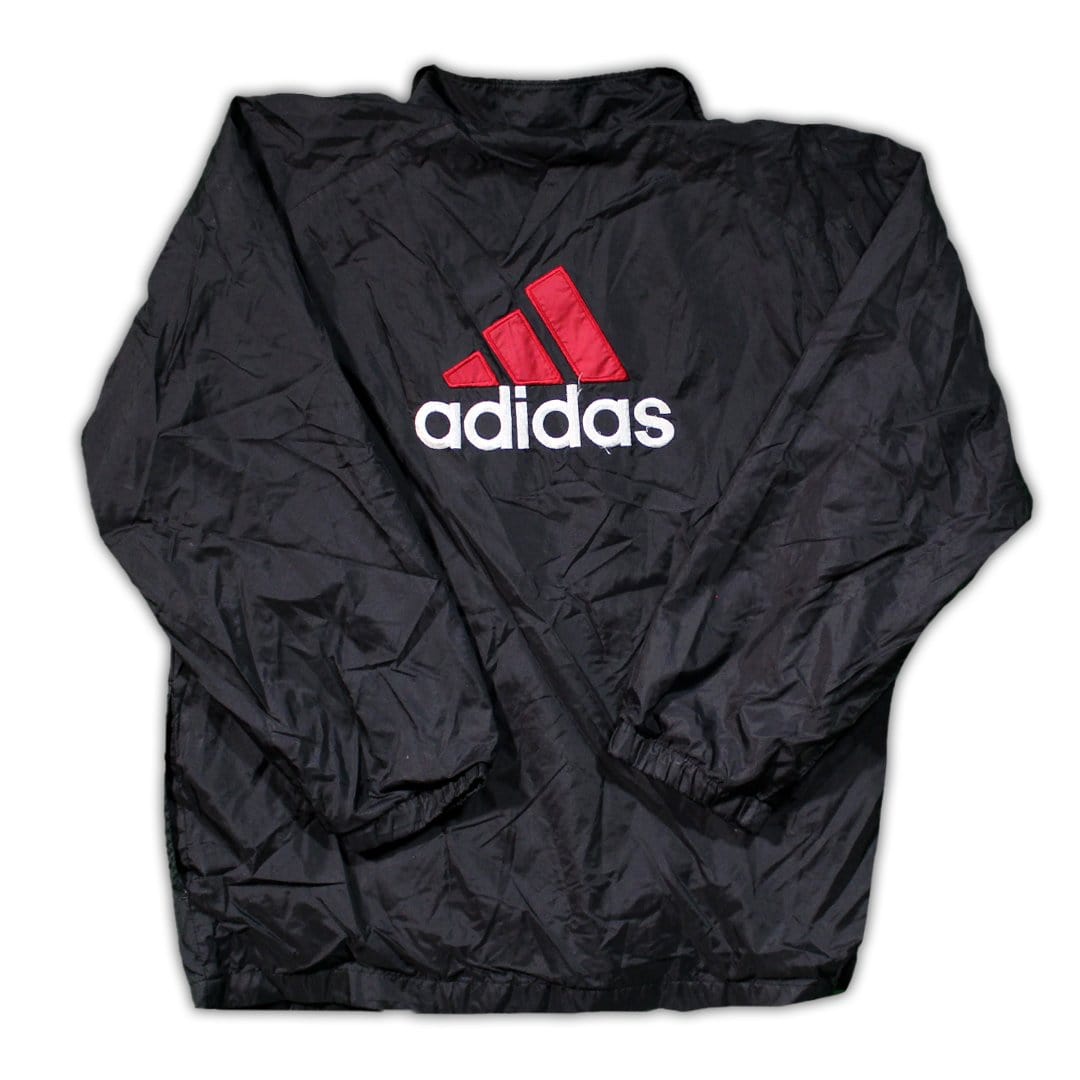 Vintage 00s Black + Red Adidas Windbreaker | Rebalance Vintage.