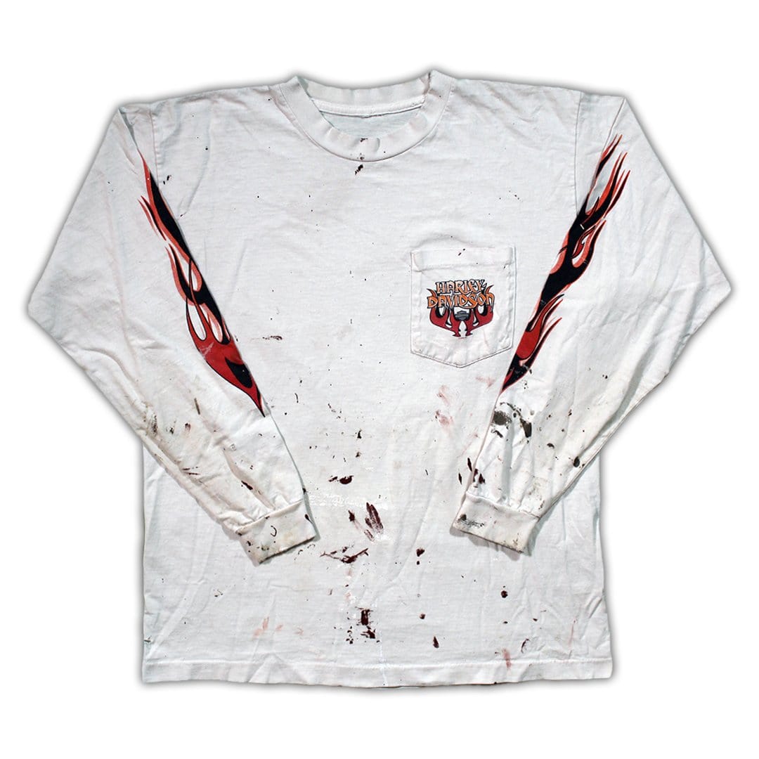 Vintage ’02 Harley Davidson Paint Splash Long Sleeve | Rebalance Vintage.