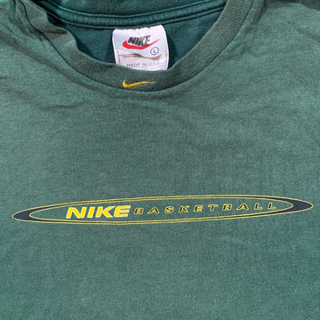 Vintage 90s Green Nike Basketball Spell Out tee | Rebalance Vintage.