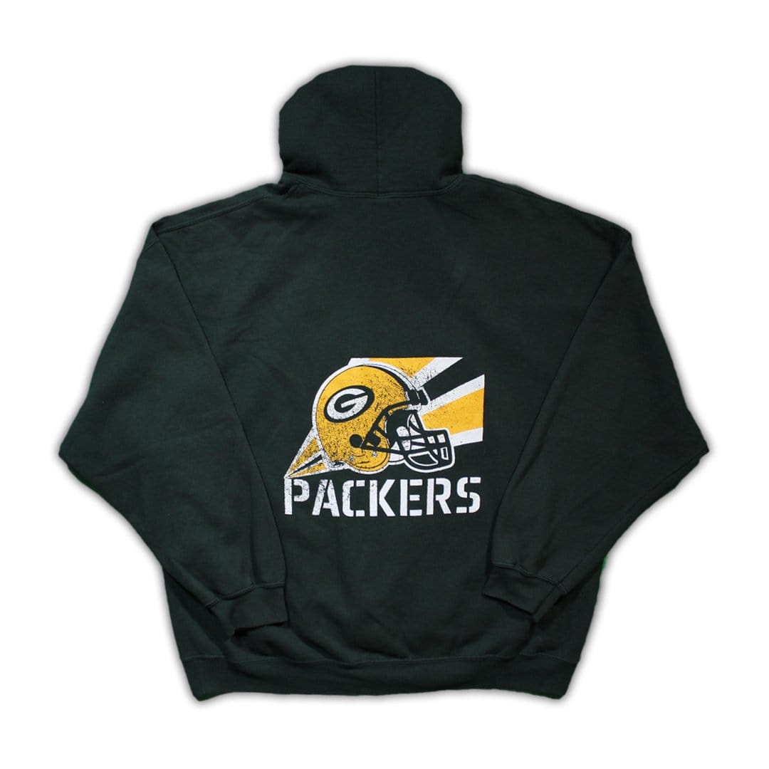 Vintage 90s Green Bay Packers Helmet Hoodie | Rebalance Vintage.