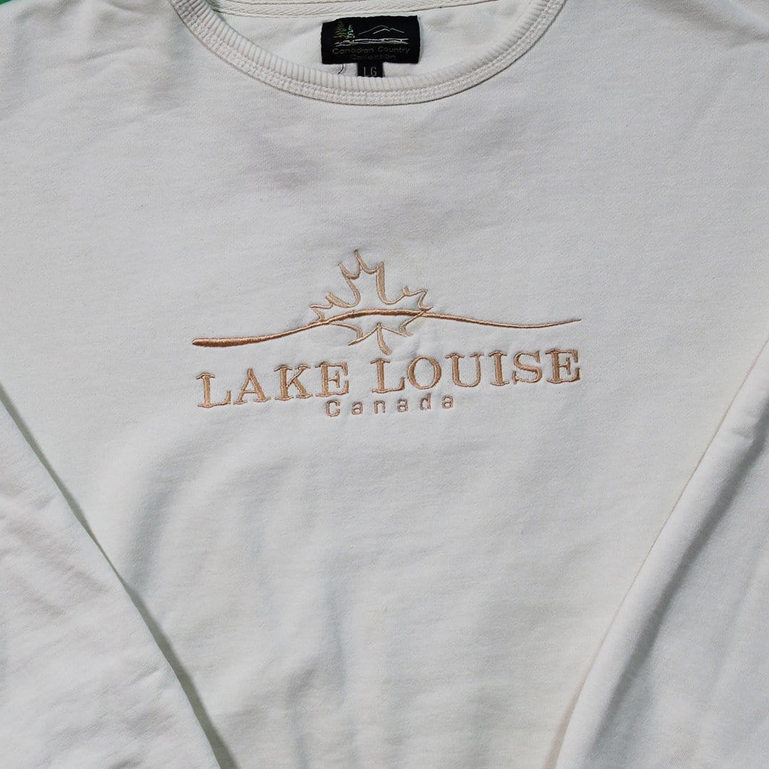 Vintage Cream Lake Louise Canada Crewneck | Rebalance Vintage.