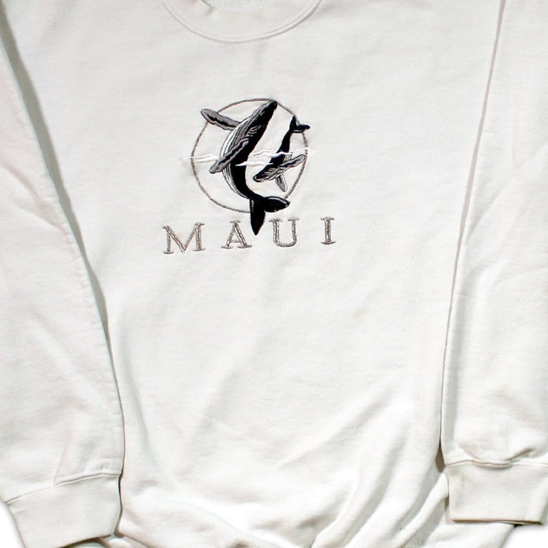 Vintage Maui Whale Embroidered Crewneck | Rebalance Vintage.