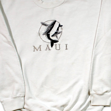 Vintage Maui Whale Embroidered Crewneck | Rebalance Vintage.
