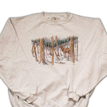 Vintage Northern Elements Winter Deer Crewneck | Rebalance Vintage.