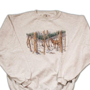 Vintage Northern Elements Winter Deer Crewneck