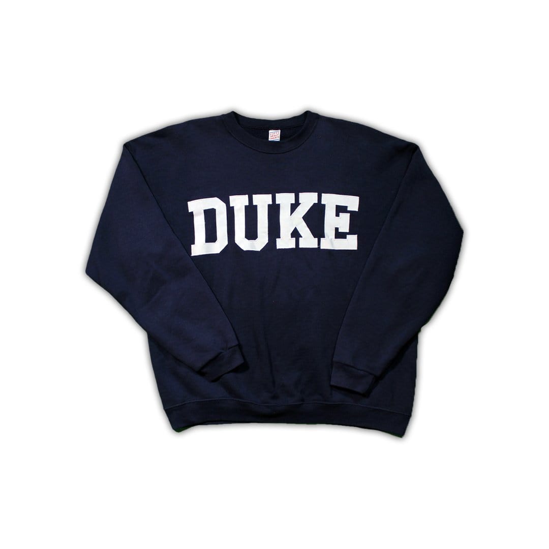 Vintage Navy Duke Spell Out Crewneck | Rebalance Vintage.