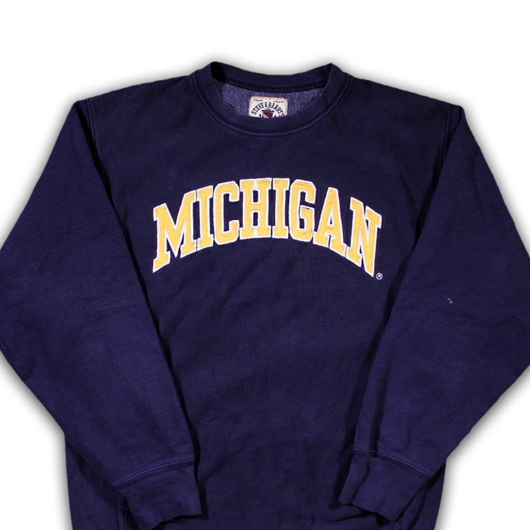 Vintage Blue + Yellow University of Michigan Crewneck | Rebalance Vintage.