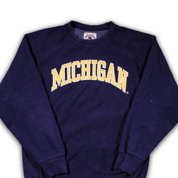 Vintage Blue + Yellow University of Michigan Crewneck | Rebalance Vintage.
