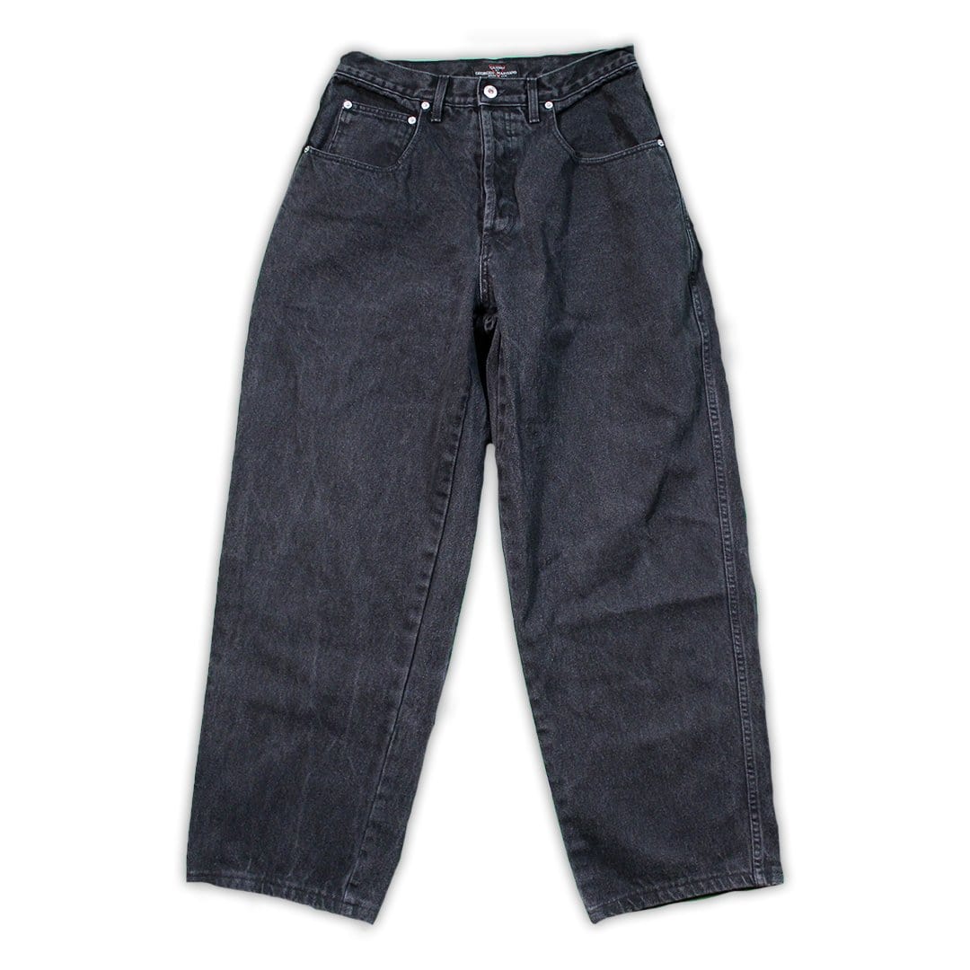 Vintage Black Guess Wide Leg Jeans | Rebalance Vintage.