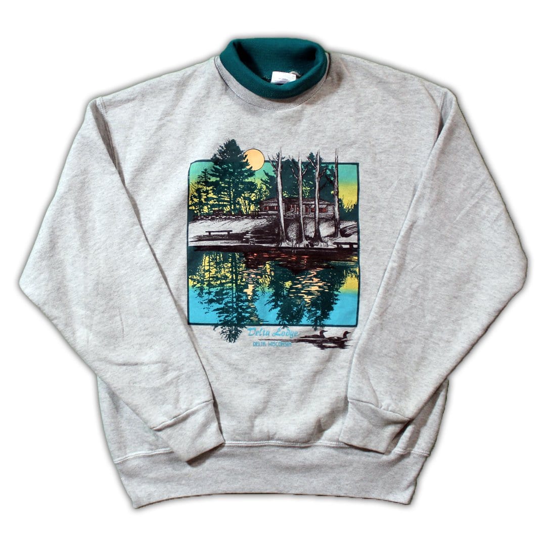 Vintage 90s Delta Lodge Wisconsin Crewneck | Rebalance Vintage.