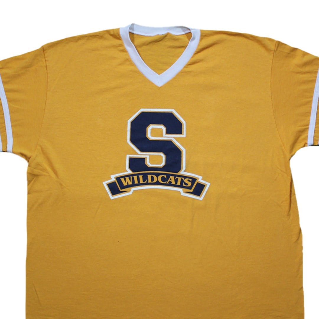 Vintage Yellow Retro Wildcats Tee (XL) | Rebalance Vintage.