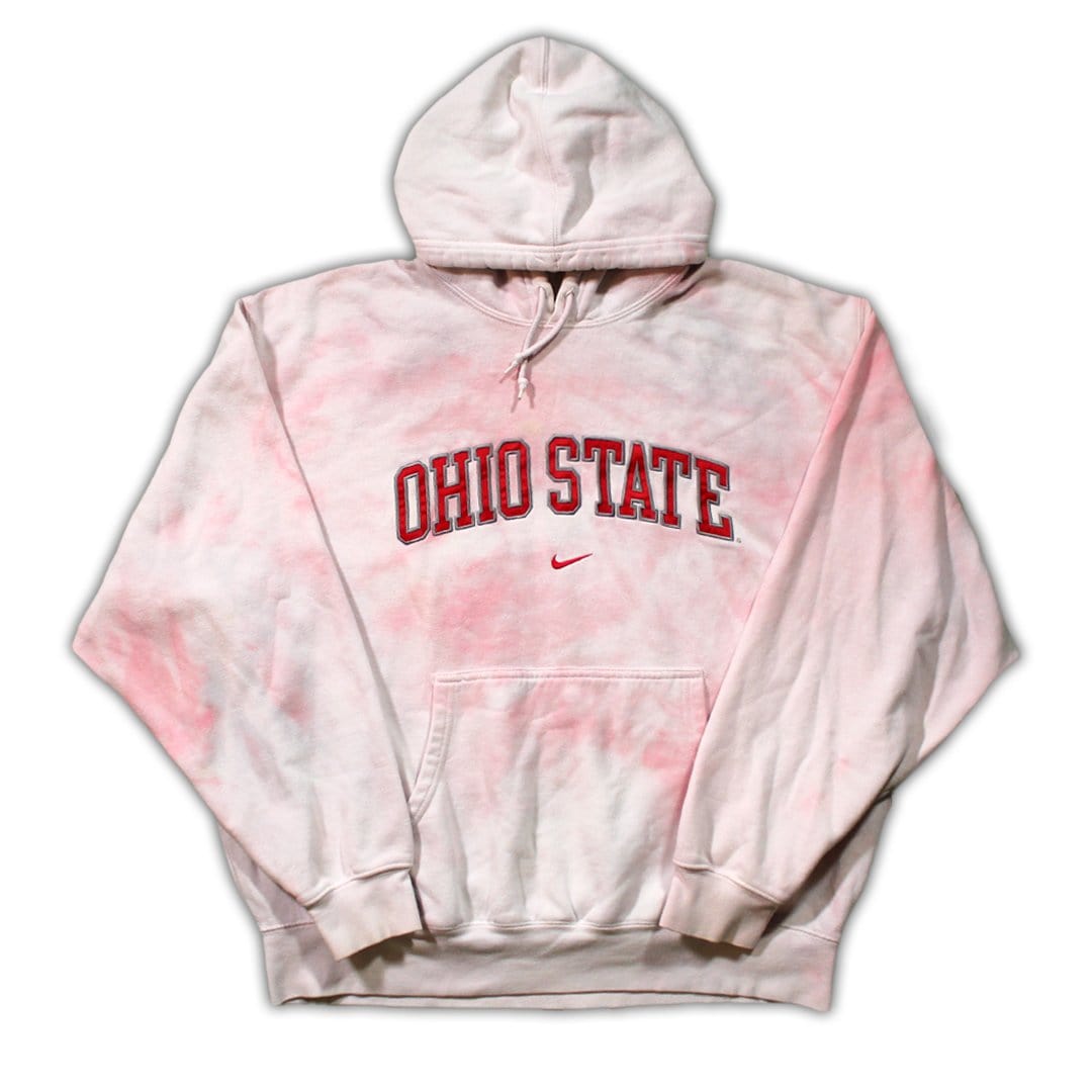 Vintage Ohio State x Nike Center Check Tie Dye Hoodie | Rebalance Vintage.