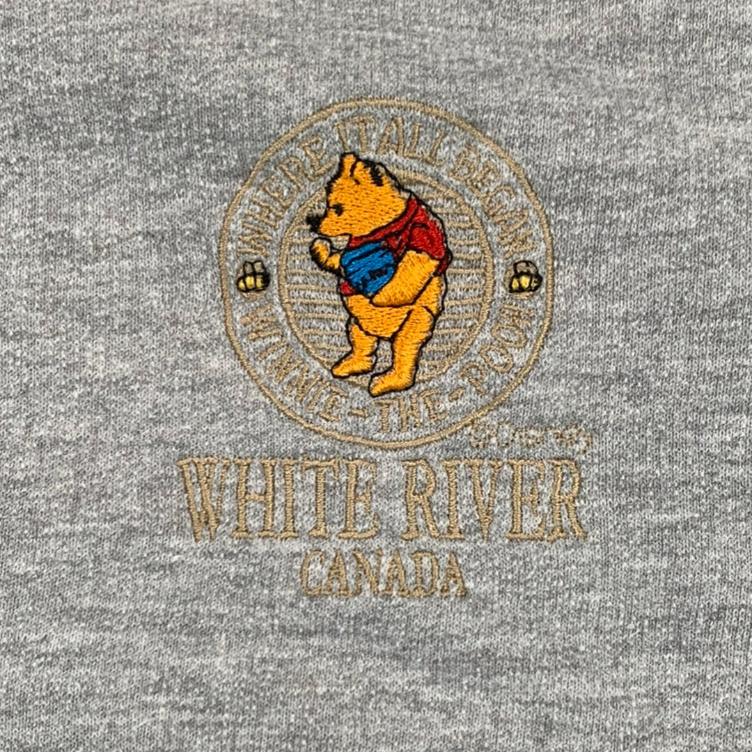 Vintage Winnie the Pooh White River  Canada Hoodie | Rebalance Vintage.