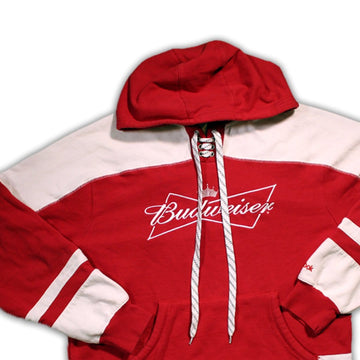 Vintage Budweiser Hockey Lace Hoodie | Rebalance Vintage.