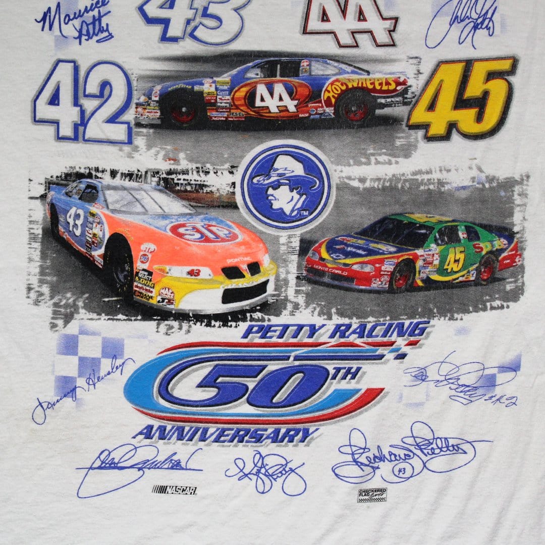 Vintage '99 Petty Racing 50th Anniversary NASCAR Tee | Rebalance Vintage.