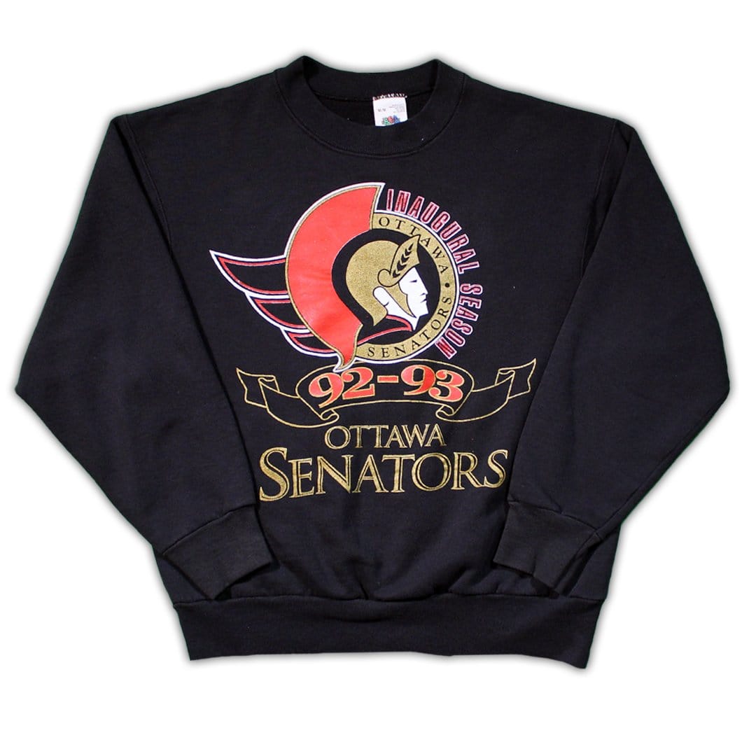 Vintage RARE '92-93 Senators Inaugural Season Crewneck | Rebalance Vintage.