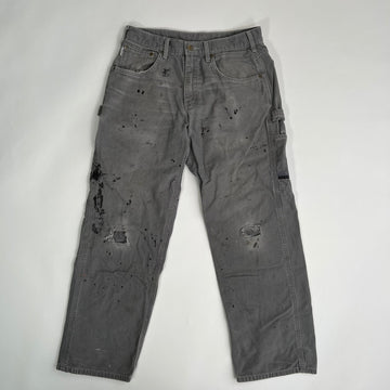 Vintage Grey Carhartt Cargo pants w/ rips | Rebalance Vintage.