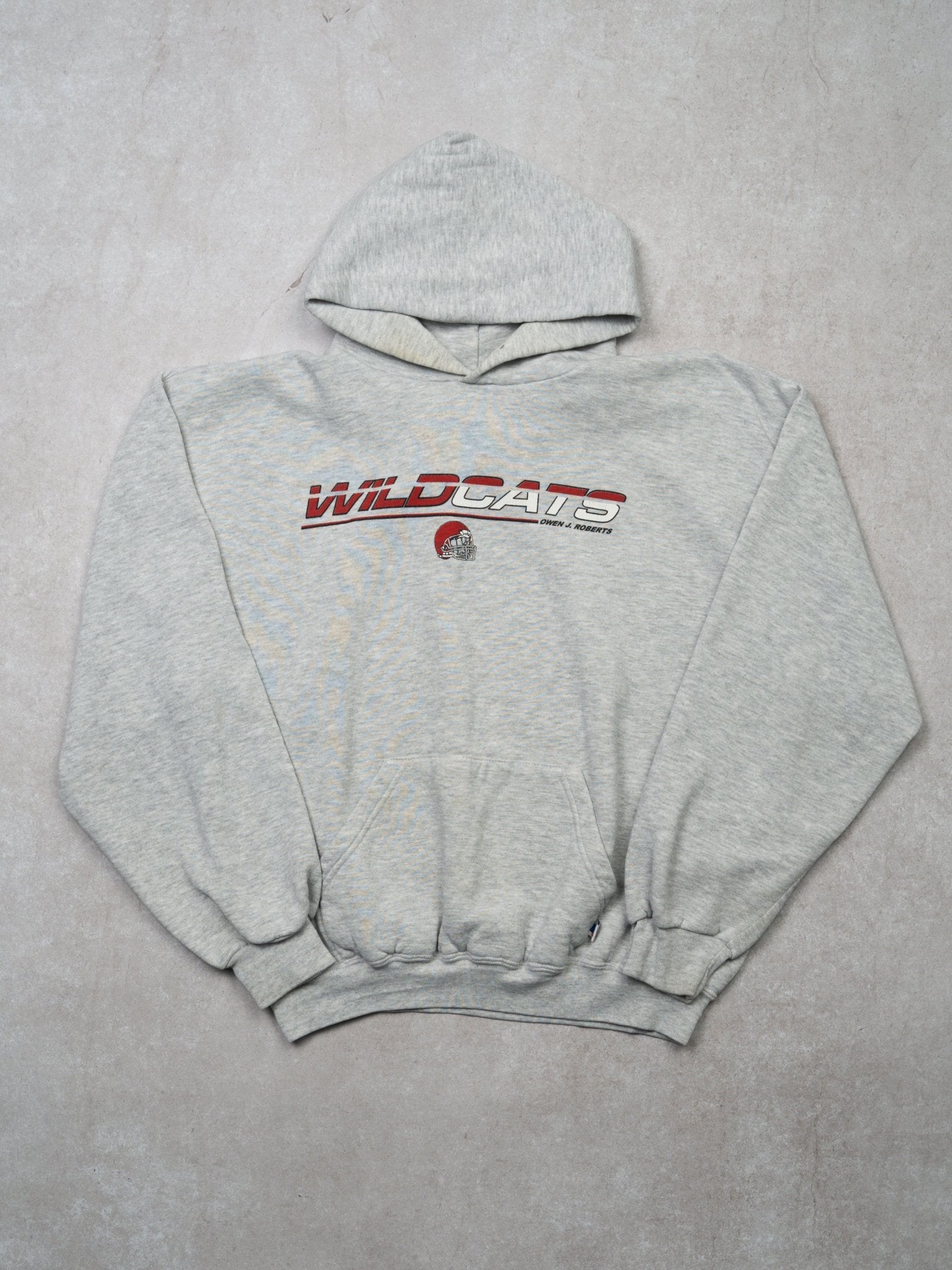 Vintage Grey Wildcats Football x Russell Athletics Hoodie (M/L)