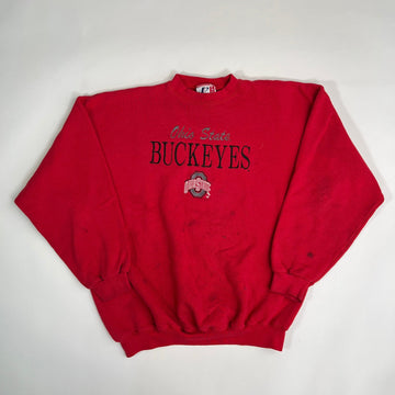 Vintage 90s Red Ohio State Buckeyes crewneck (XL) | Rebalance Vintage.