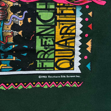 Vintage '90 Green New Orleans French Quarter Tee | Rebalance Vintage.