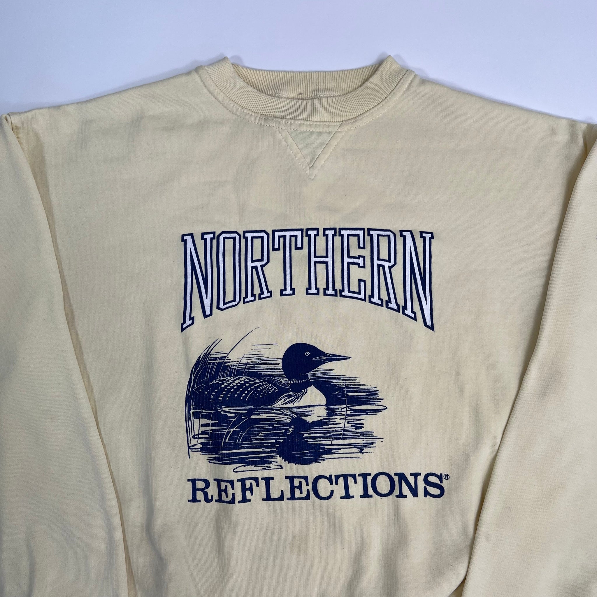 Vintage Yellow Northern Reflections Crewneck | Rebalance Vintage.