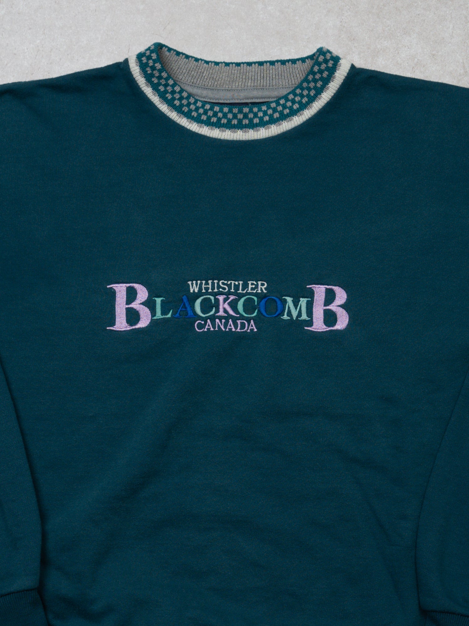 Vintage 90s Blue Blackcomb Whistler Crewneck