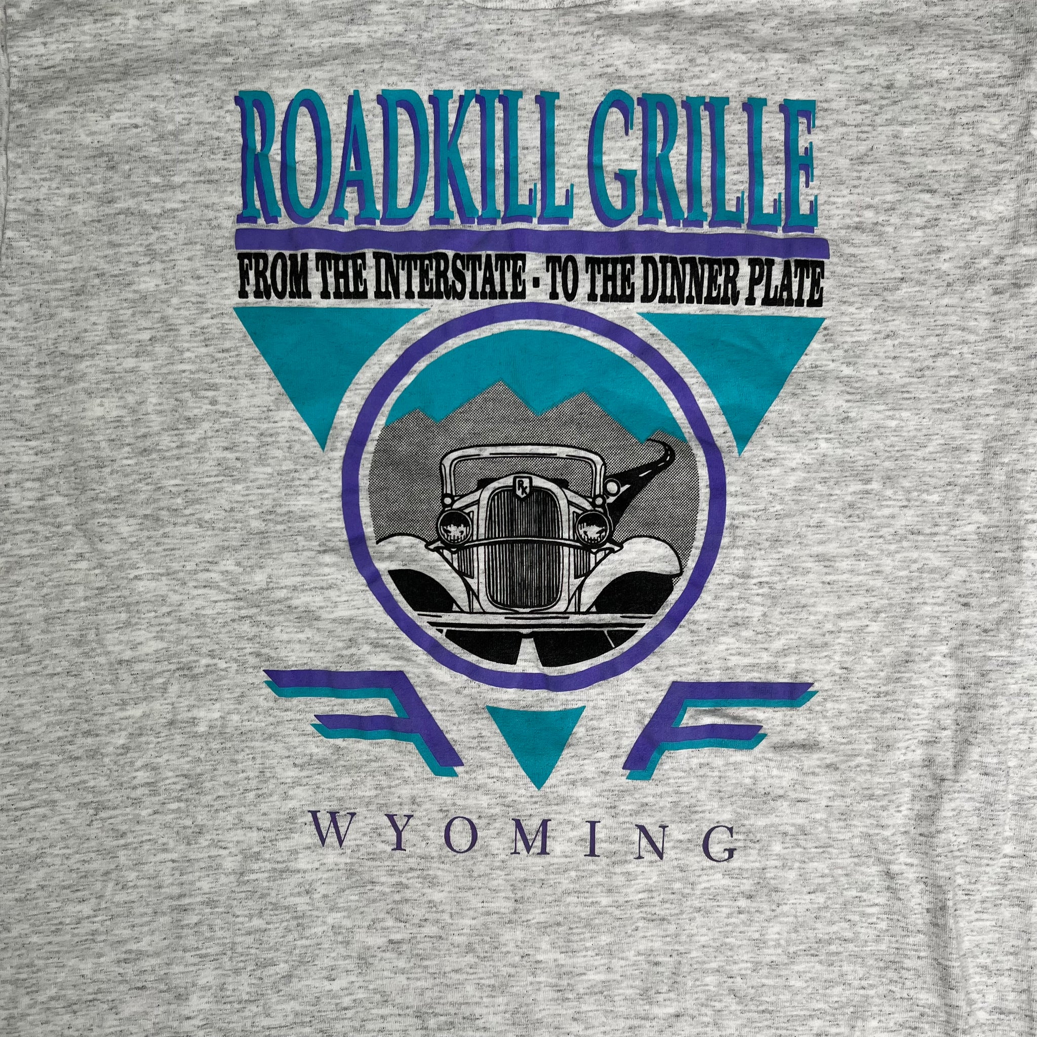 Vintage 90s Roadkill Grill Wyoming Single Stitch Tee (L) | Rebalance Vintage.