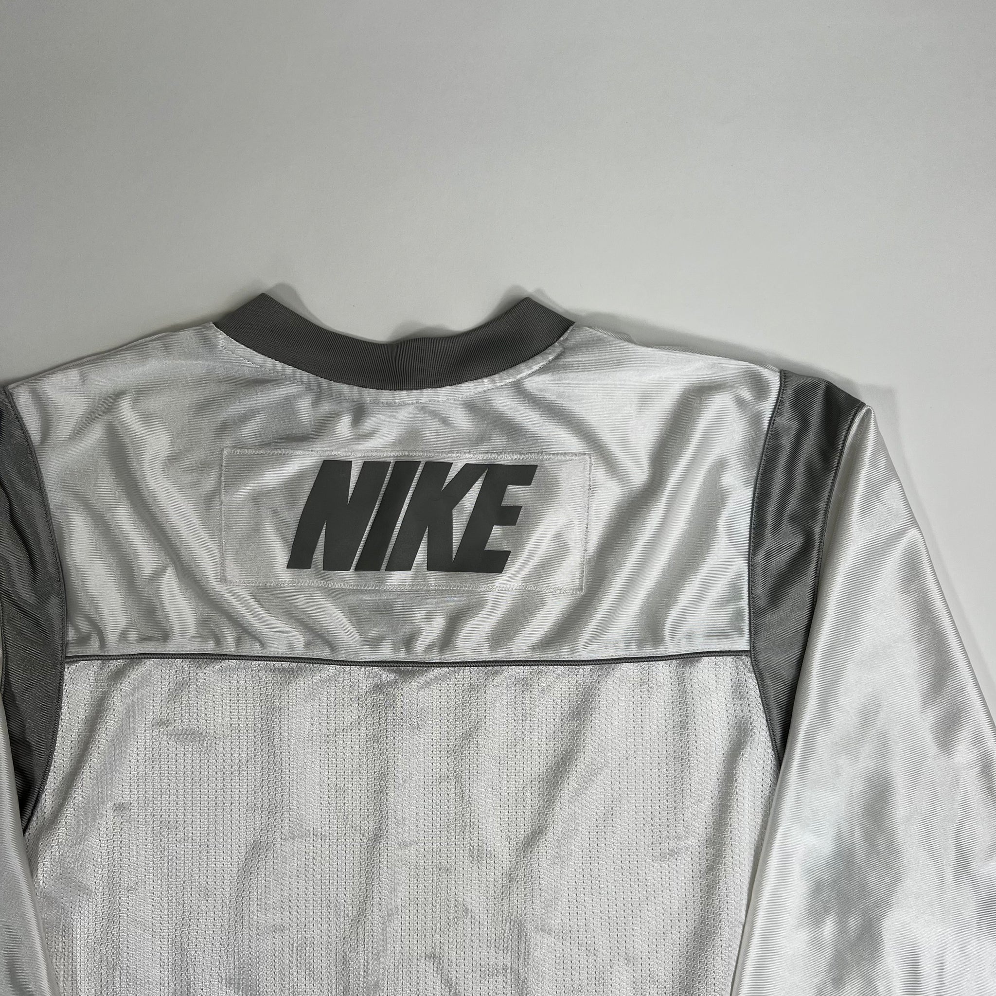 Vintage 00s White + Grey Nike Goalie Shirt | Rebalance Vintage.