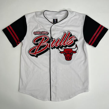 Vintage White + Black Chicago Bulls 66 Baseball Jersey | Rebalance Vintage.