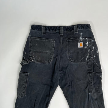 Vintage Black Carhartt x Paint Cargo Pants | Rebalance Vintage.