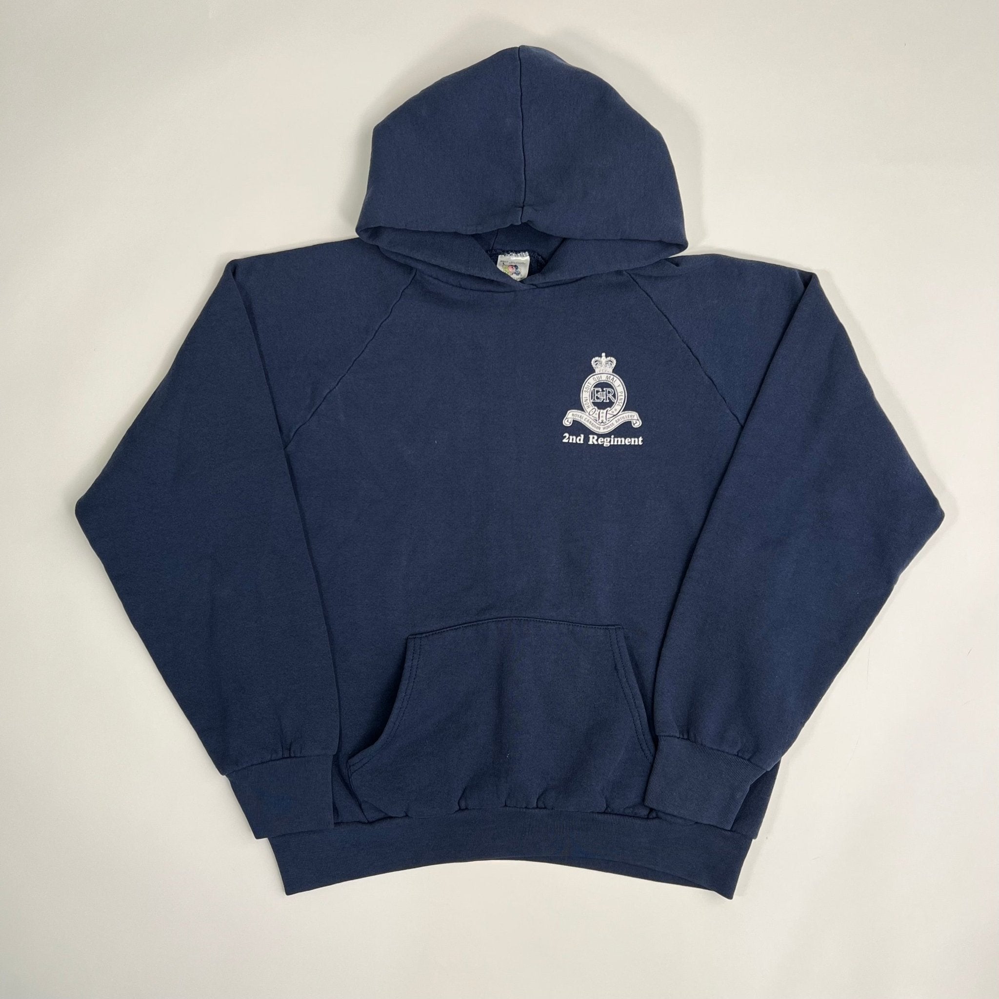 Vintage 90s Blue 2nd Regiment Royal Canadian Horse Artillery Hoodie (M/L) | Rebalance Vintage.