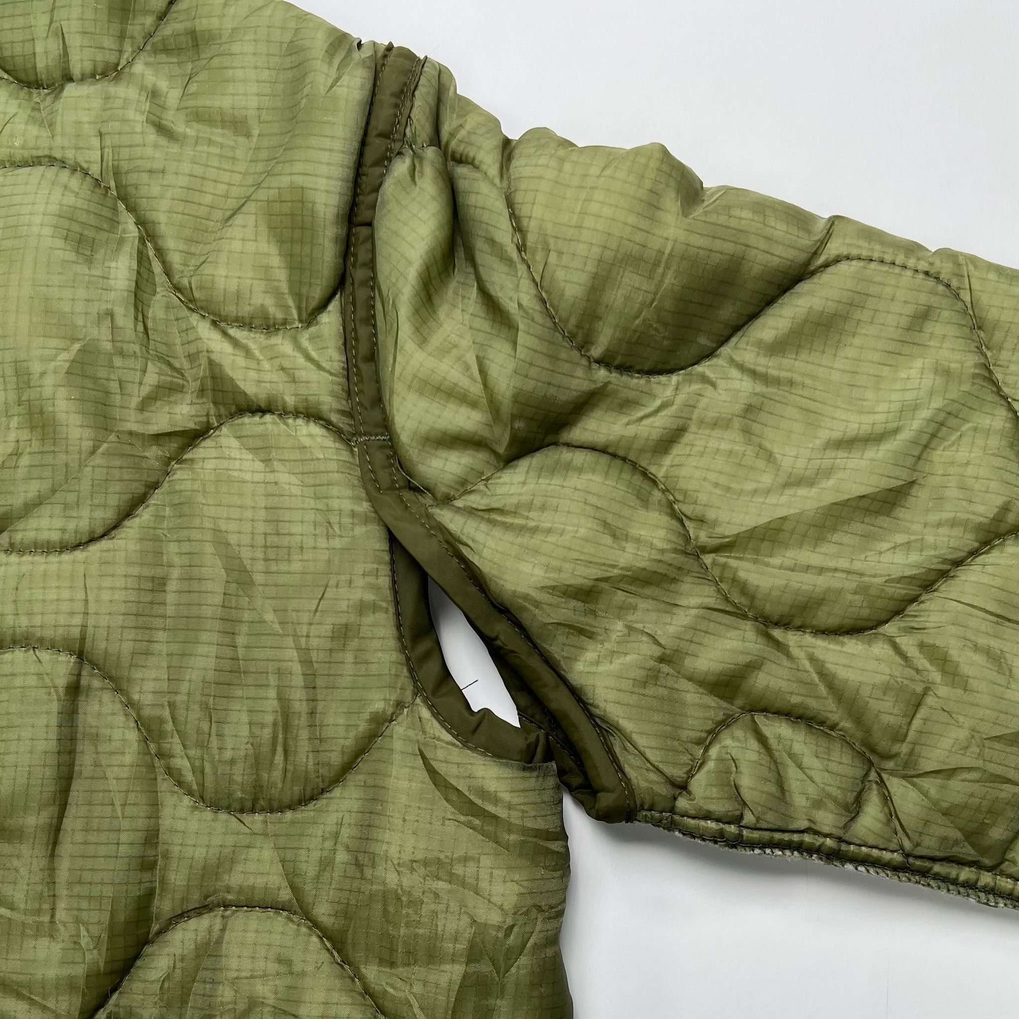 Vintage 80s Green Army Liner Jacket (M) | Rebalance Vintage.