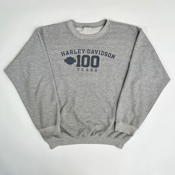 Vintage ’02 Grey Harley Davidson 100 Years Crewneck(L/XL) | Rebalance Vintage.
