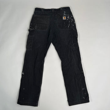 Vintage Black Carhartt x Paint Cargo Pants | Rebalance Vintage.