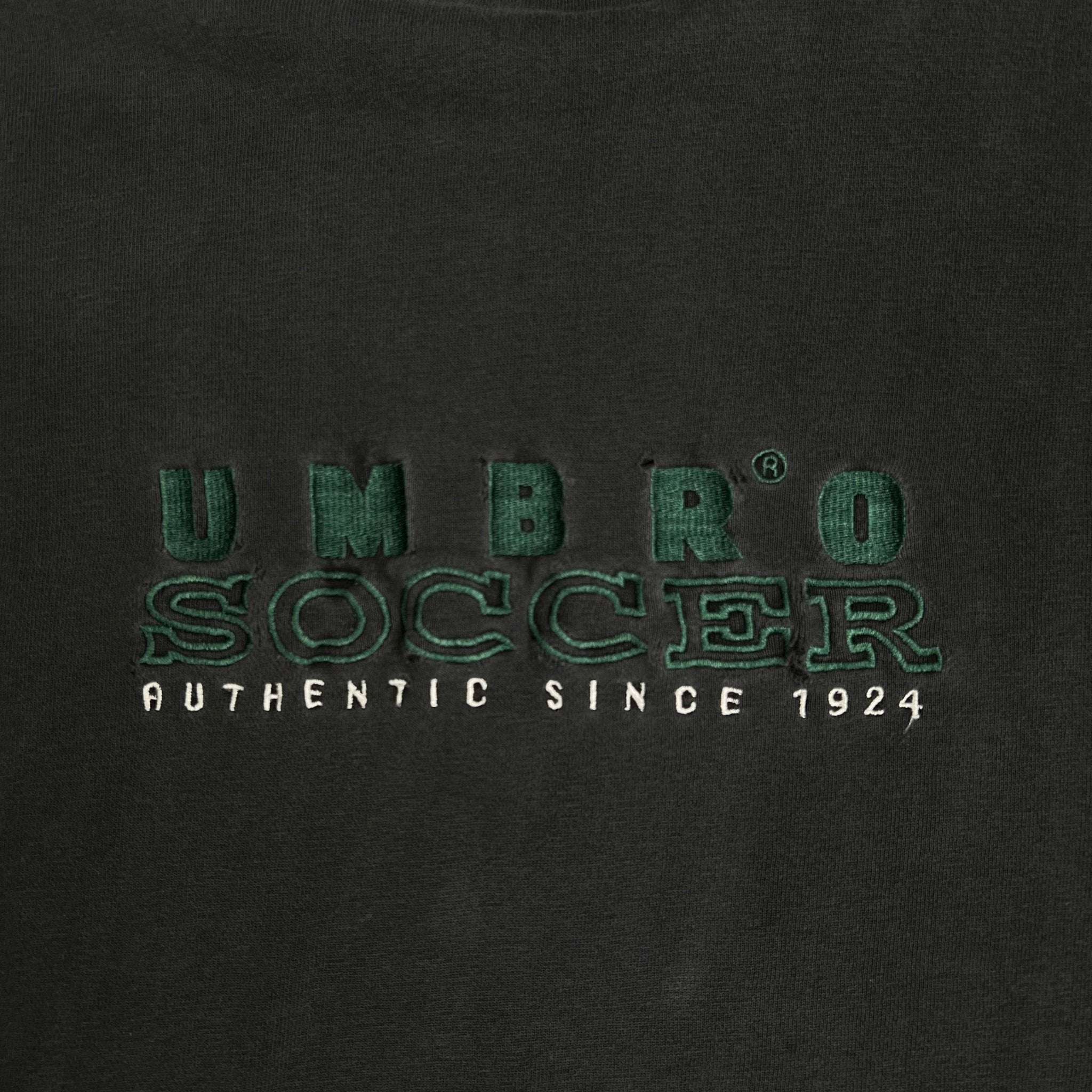 Vintage 90s Black Umbro Soccer Hoodie (XL) | Rebalance Vintage.