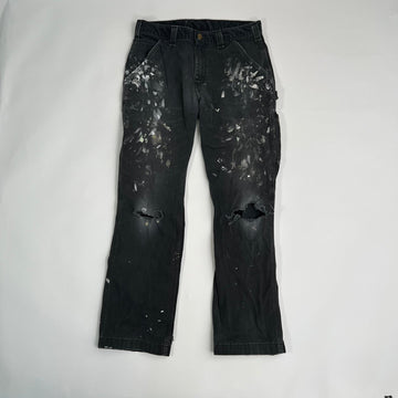 Vintage Black Carhartt x Paint Cargo Pants | Rebalance Vintage.