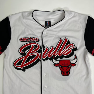Vintage White + Black Chicago Bulls 66 Baseball Jersey | Rebalance Vintage.