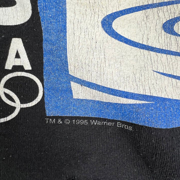 Vintage 90s Daffy Duck into Water WB Olympic Crewneck (M/L) | Rebalance Vintage.