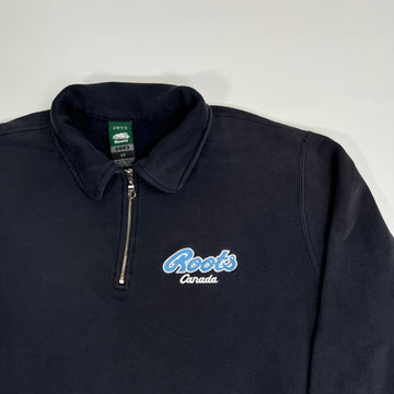 Vintage Dark Blue Roots 1/4 Zip (M) | Rebalance Vintage.