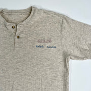 Vintage Beige Chaps RL Soft Cotton ¼ button Tee (M)