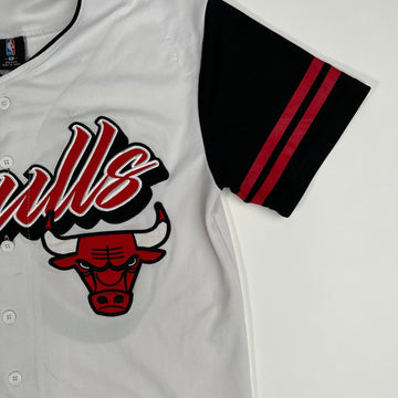 Vintage White + Black Chicago Bulls 66 Baseball Jersey | Rebalance Vintage.