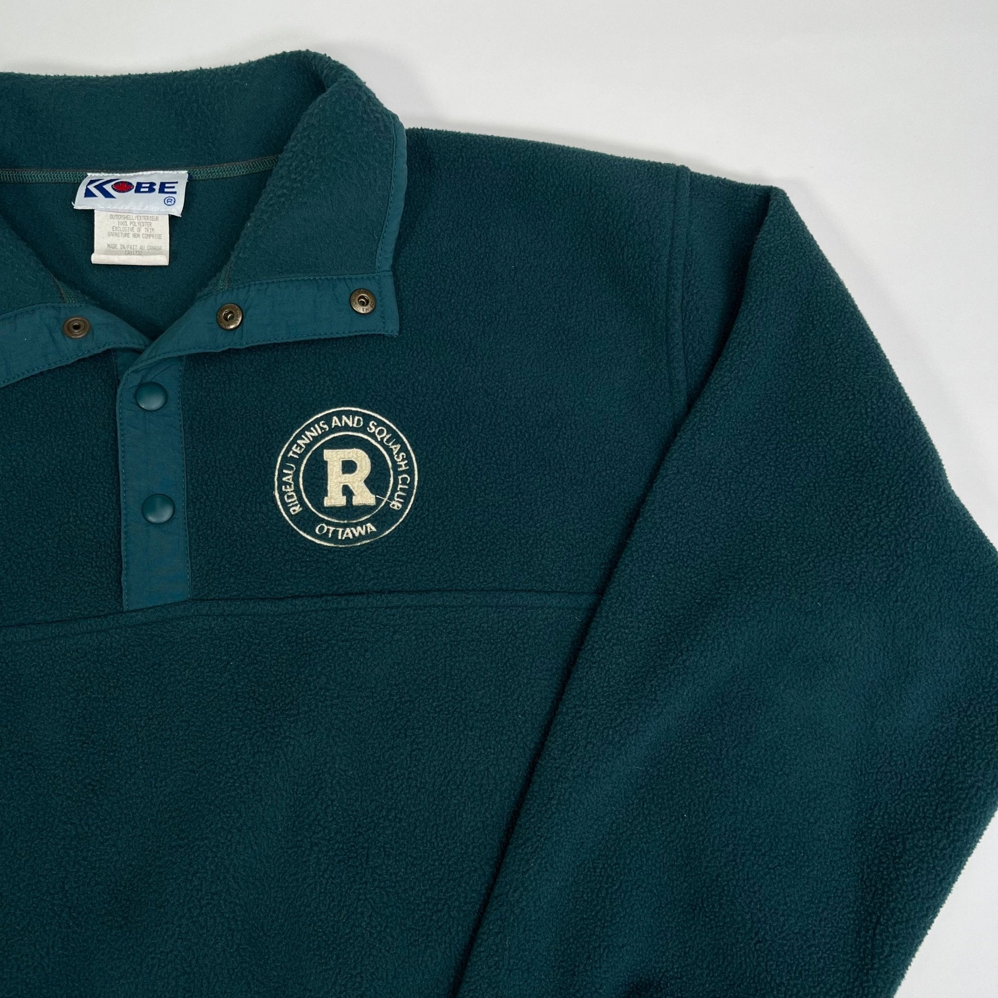 Vintage 90s Green Rideau Tennis and Squash Club Fleece (L) | Rebalance Vintage.