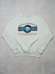 Vintage 90s Grey Road Kill Cafe Crewneck (L)