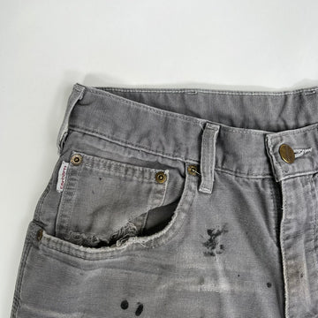 Vintage Grey Carhartt Cargo pants w/ rips | Rebalance Vintage.
